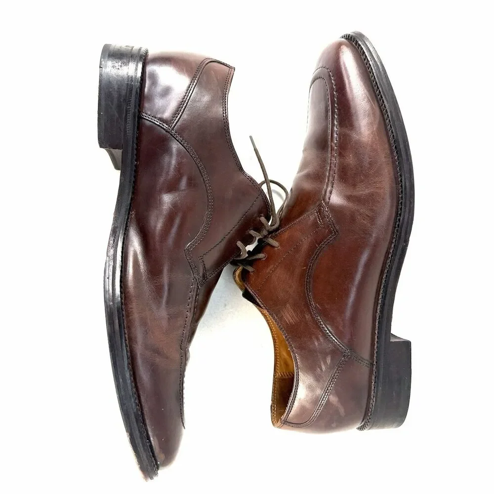 Cole Haan Eaton C07138 Apron Lace Up Oxfords Moc Toe Brown shoes Men's 10.5 M